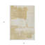 Tapis extérieur lavable abstrait beige et doré 5 pi x 8 pi