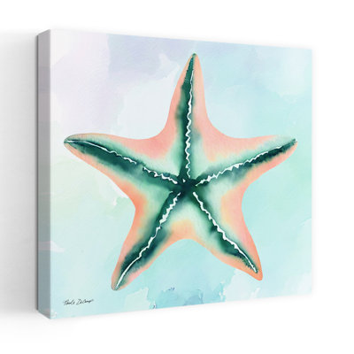 Étoile de mer côtière à marée haute avec art étoile de mer côtière