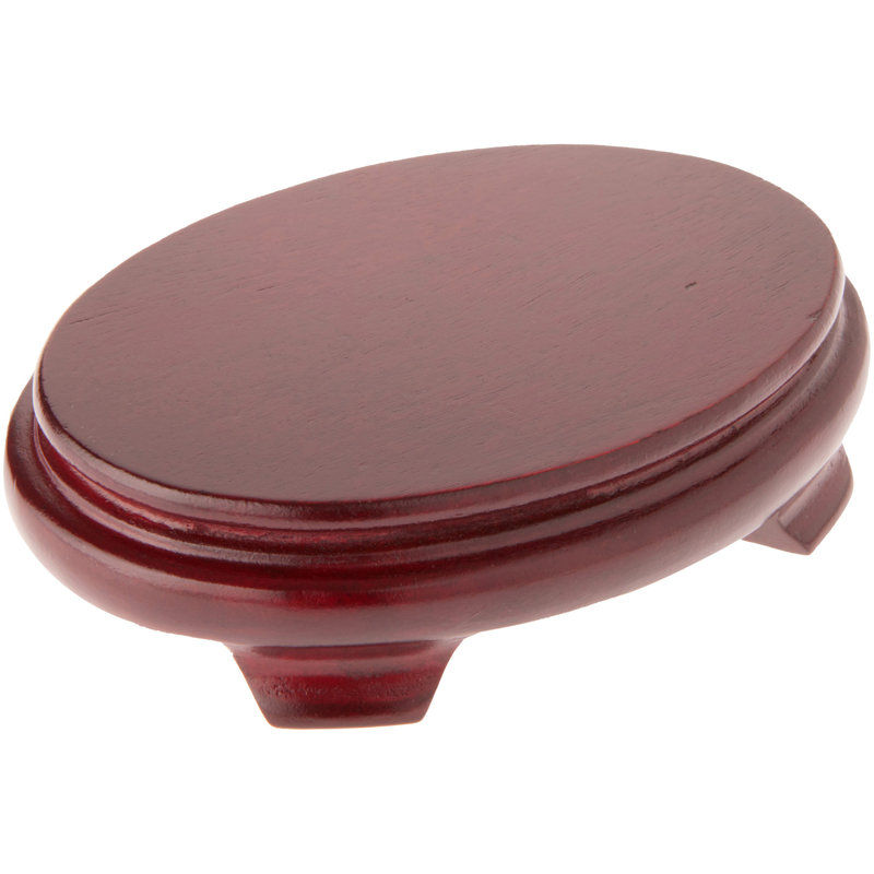 Piédestal Mailiah, Placage de bois rouge, H 1,25 po x l 5,5 po x P 4 po