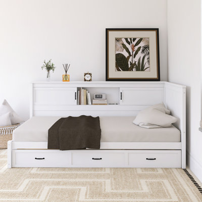 L-Shaped Wooden Frame Daybed