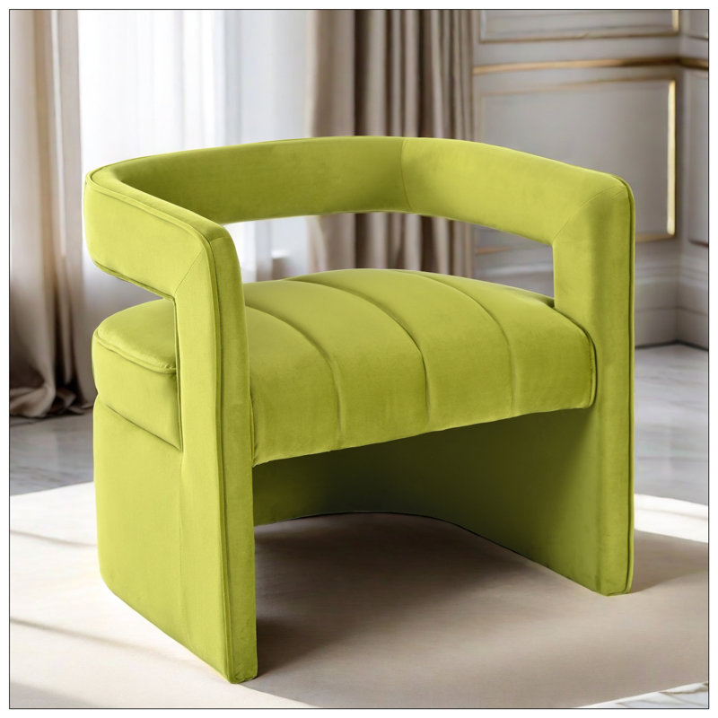 Fauteuil d'appoint Tordis, Velours vert