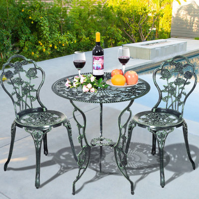 Kopervik 2 - Person Patio Dining Set with Round Table