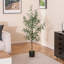 Ensemble de 2 oliviers artificiels de 4,5 pi avec 2 arbres artificiels en pot