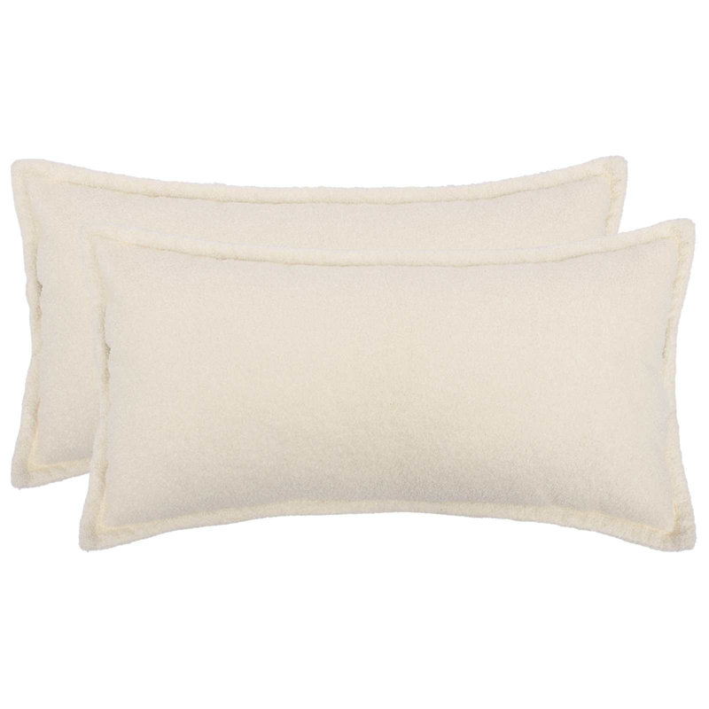 Black Cushion Cover, Rectangle 40cm H x 80cm W, Cream
