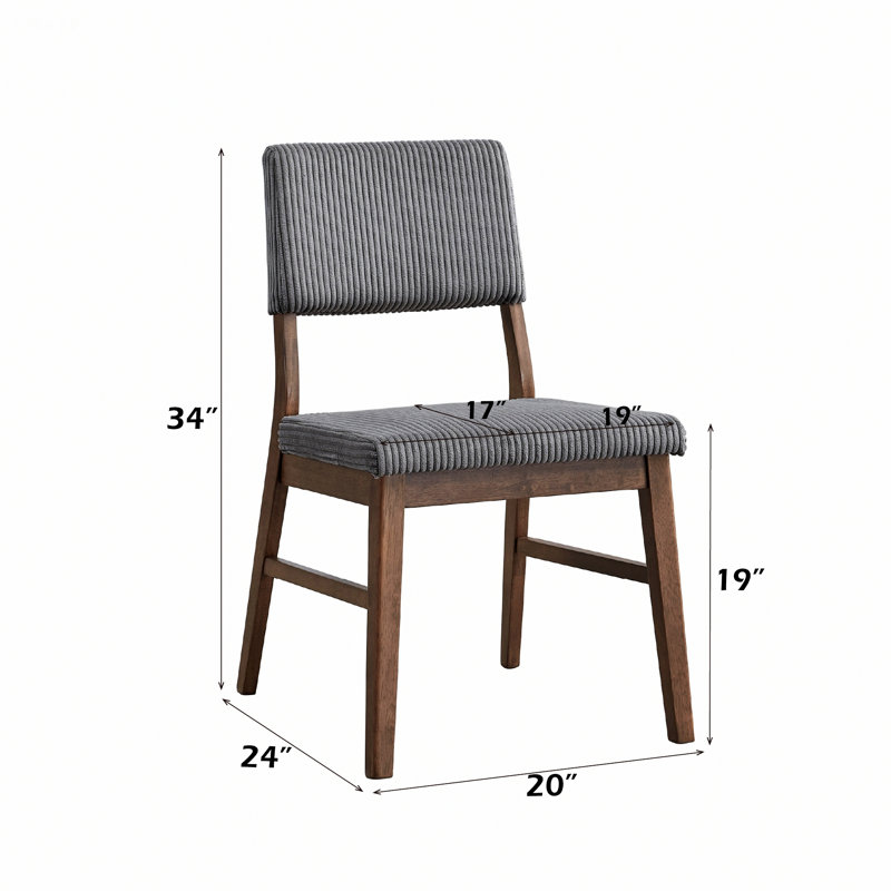 Indoor Chair, Two Pieces Dining Chairs, Upholstered Side Chairs, Armless Chairs For Home