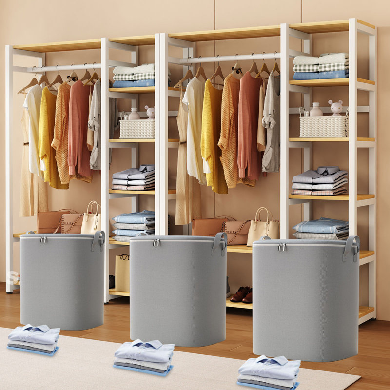  Large Heavy Duty Storage Bags, Closet Organizers and Storage, Foldable Clothes Storage Bins with Lids, Storage Containers for Blanket, Comforter, Pillow, Bedding