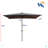 10 X 6.5T Rectangular Patio Solar LED Lighted Outdoor Umbrellas With Crank And Push Button Tilt For Garden Backyard Pool Swimming Pool-786118434