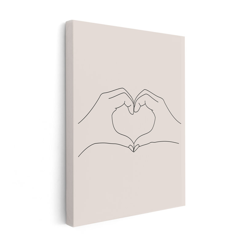 Two Hands Making a Heart No1, Unframed, Canvas, 12"H x 16"W