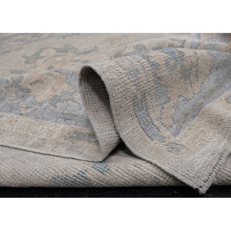 Tapis turc Oushak fait à la main 5 pi 3 po x 7 pi 3 po