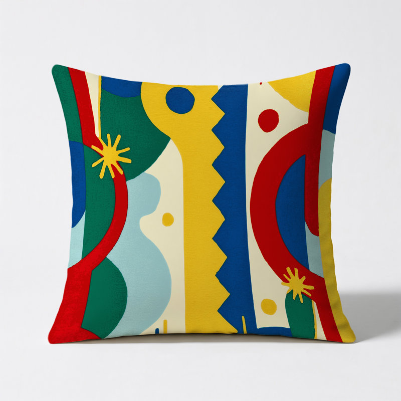 Wacky Stripe Indoor And Outdoor Pillow, Square 18"