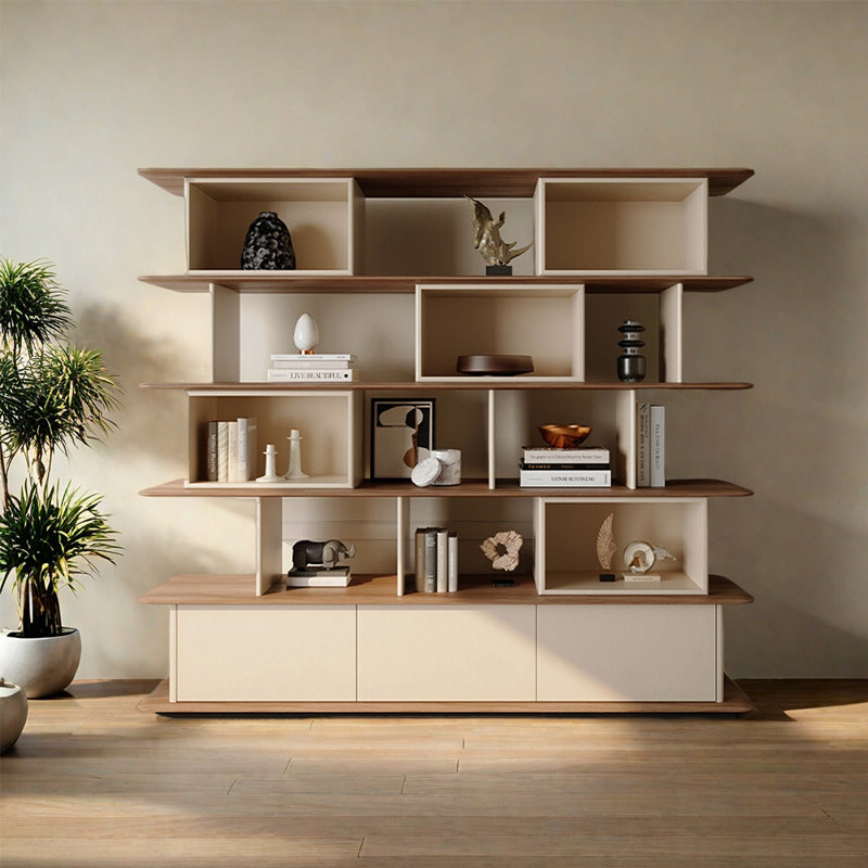 Bibliothèque moderne, simple et luxueuse
