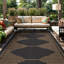Tapis intérieur / extérieur tissé à motif géométrique gris foncé / naturel de style jute facile d'entretien-60093674-57729000