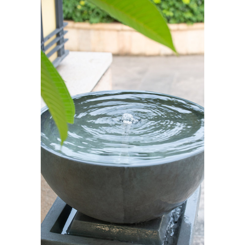 Duponta Handcrafted Outdoor Floor Fountain, 44.5" H x 20.9" W x 20.9" D