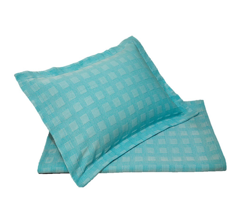 Modern & Contemporary Cotton Standard Coverlet, Heather Blue Capri, Twin