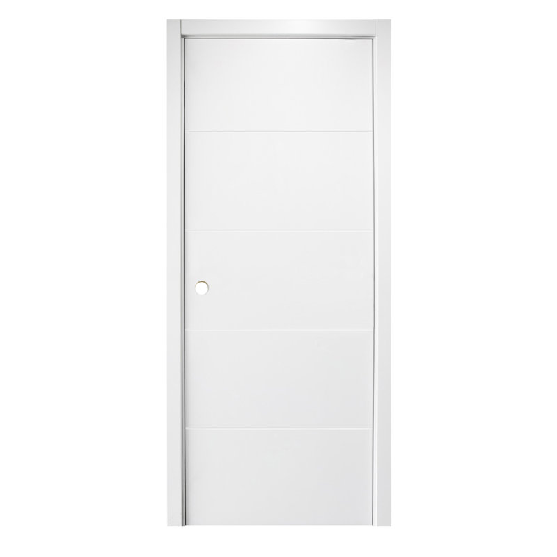Porte intérieure stratifiée blanche Graffiti, 36 po x 80 po