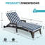 Chaise longue d'extérieur en osier avec coussins WFMFL-AHAX2401RO-2AKA-101 -433285051