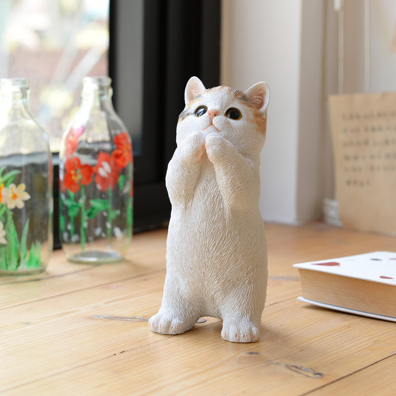 Animals Weather Resistant Polyresin Garden Statue, White