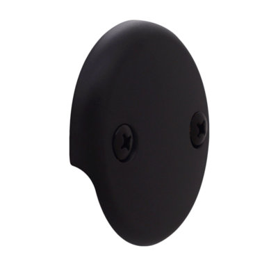 3-1/8" Two-Hole Bathtub Overflow Faceplate and Screws