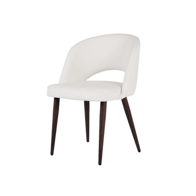 Kassondra 18'' H Polyurethane Upholstered Side Chair, White