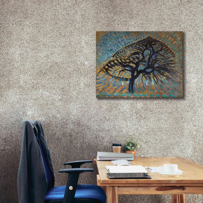 «Apple Tree, Pointillist Version 1908-1909» par Piet Mondrian, estampe numérique sur toile, H 26 po x l 34 po x P 1,5 po