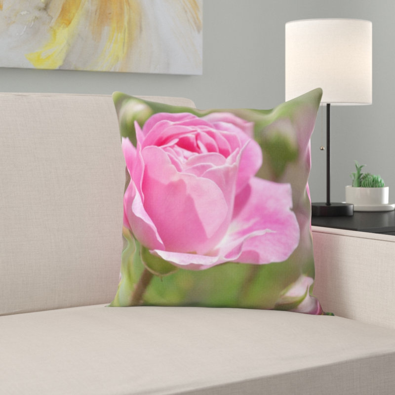 Coussin décoratif rose