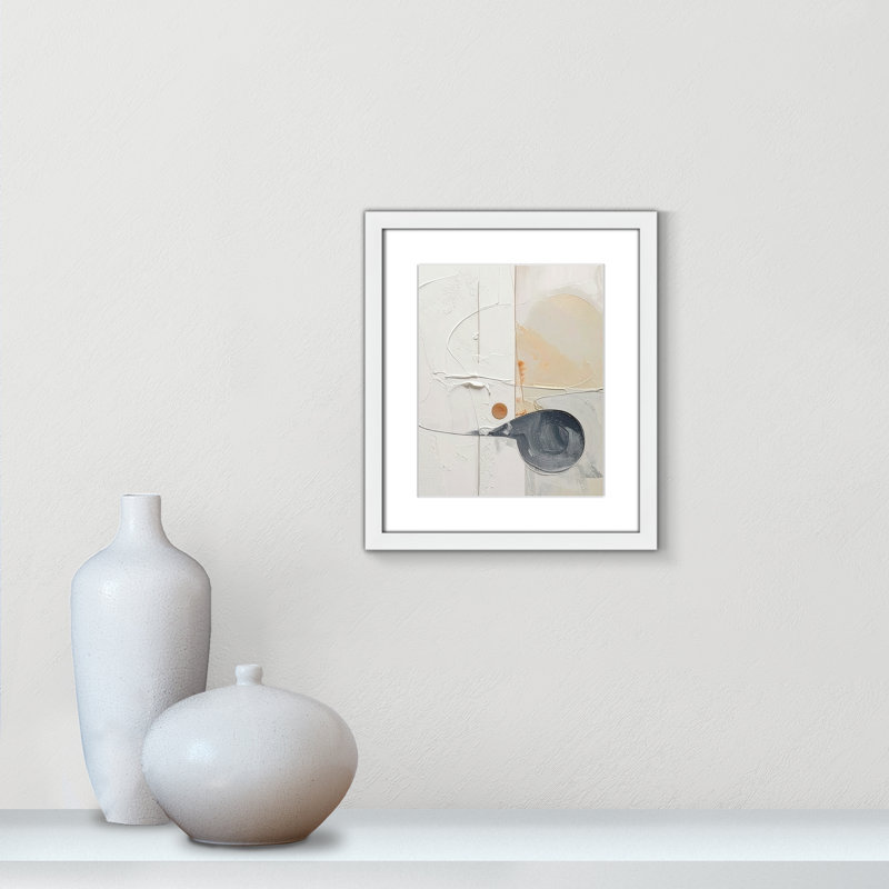 «Plastering III» par Alonza Saunders, Blanc satiné, Imprimé mat, L 13 po x H 15 po