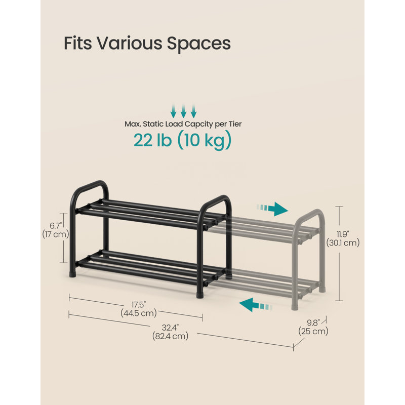 Shoe Rack, 30.1cm H x 44.3cm W x 25cm D