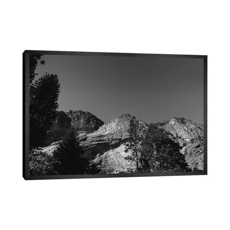 Yosemite Moon by Bethany Young - Print on Canvas, 45.72cm H x 66.04cm W x 3.81cm D, Black Framed