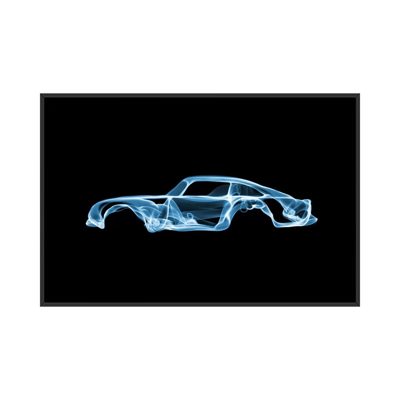 « aston martin », impression sur toile tendue, H 18 po x l 26 po x P 1,5 po, Toile avec cadre noir, Pas de tapis