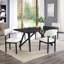 Ensemble de salle à manger 5 pièces, table de salle à manger avec trépied et 4 chaises, noir-134367061