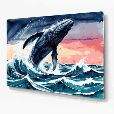 Art mural bleu en métal Coastal