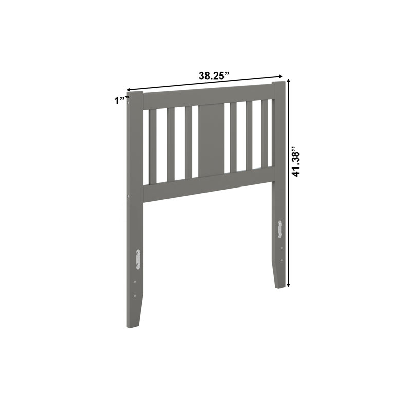 Zosia Solid Wood Headboard, Twin, Gray