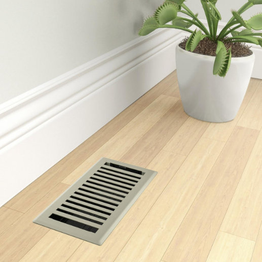 Registre de plancher Imperial Montezuma, Nickel satiné, L 4 po x L 10 po