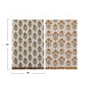 Cotton Ruffle Tea Towel with Botanical Print