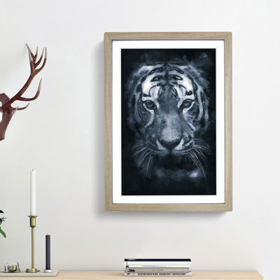 Tiger Portrait in Abstract - Picture Frame Painting Print