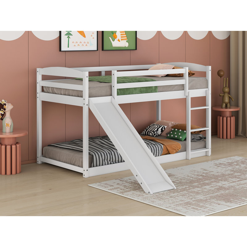 Kids Twin Over Twin Bunk Bed White