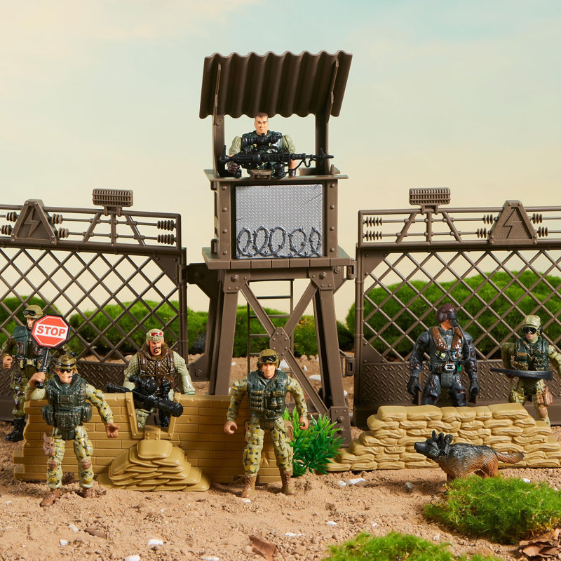 Ensemble de 16 figurines de jouets pour enfants, hommes d'armée et équipe SWAT avec figurines de figurines, ensemble de jouets, cadeau d'anniversaire de Noël pour les garçons de 3 ans et plus