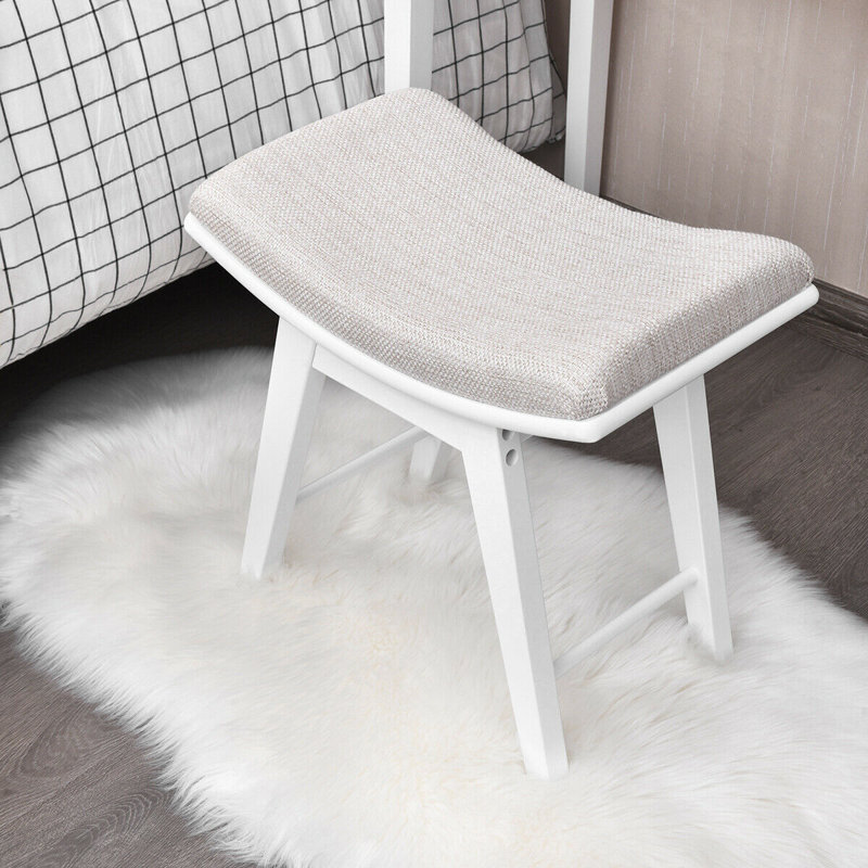 Tabouret de coiffeuse filebrook, Blanc