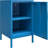 Metal Locker End Table With Storage Shelves And Locking Door