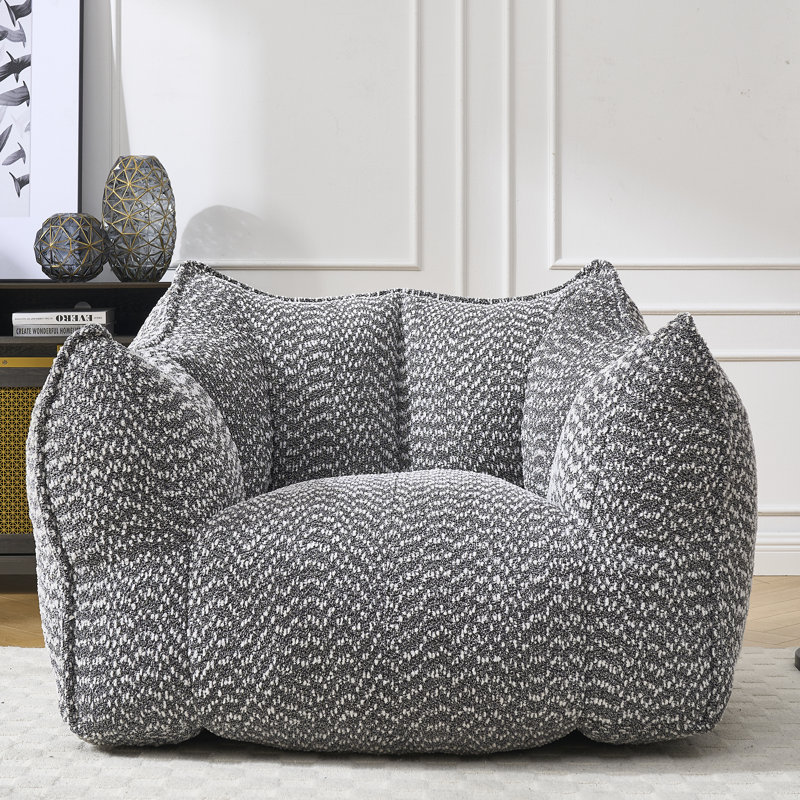 Fauteuil à billes Chenille, Gris chenille, H 30,7 po x l 47,2 po x P 36,2 po