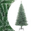 Arbre de Noël artificiel vidaXL vert et blanc PET 59,1 po-1636145241-1636145238