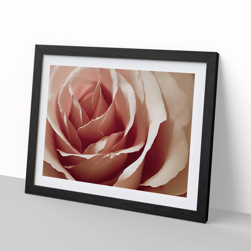 XH1022-7590X Royal Rose Flower 1 Piece Single Picture Frame Painting, 34cm H x 46cm W x 2cm D, Black