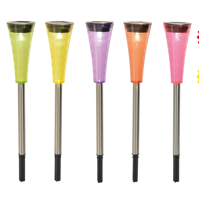 Chrome Solar Powered Integrated LED Pathway Light Pack