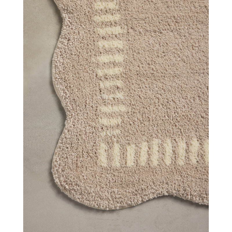 Tapis de bain Chris Loves Julia x Loloi Valerie, 1 pi 10 po x 5 pi, Blush / Ivory