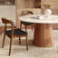Ensemble de salle à manger 5 pièces Mid-Century en bois massif avec 4 chaises ergonomiques - Économisez pour les appartements compacts - Améliorez votre salle à manger immédiatement-1412042891-1412042890-1412042892
