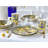 16 Piece Dinnerware Set, Service for 4