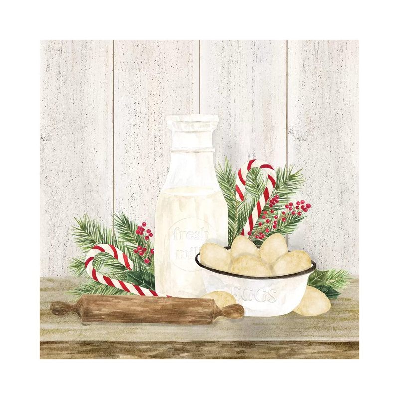 «Christmas Kitchen II» par Tara Reed - reproduction d'art, Aucun mat, Toile tendue, H 12 po x l 12 po x P 0,75 po