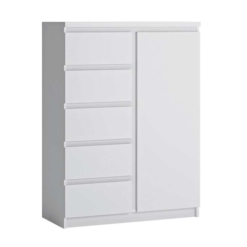 Chest Canizales 82.8 Cm Wide with a full-extension slide, White