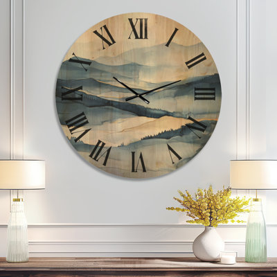 Horloge murale en bois surdimensionnée