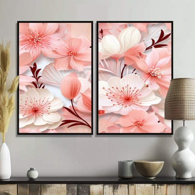 Seaside Elegance Tropical Motif - Green Tropical, reproduction d'art sur toile 2 pièces